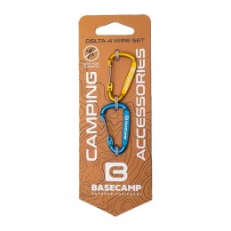 Набір алюмінієвих сервісних карабінів Base Camp Delta 4 Wire Set 2 blue/orange