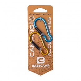 Набор алюминиевых сервисных карабинов Base Camp Omega 6 Straight Set blue/orange