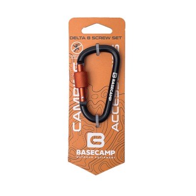 Карабин алюминиевый сервисный Base Camp Delta 8 Screw Set black - фото 30027