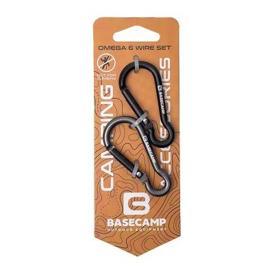 Набір алюмінієвих сервісних карабінів Base Camp Omega 6 Straight Set black/grey - фото 30037