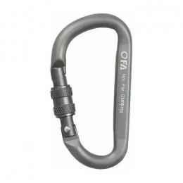 Карабин First Ascent NFC 7 mm с муфтой grey FA7019