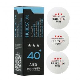 Набор мячиков для настольного тенниса Huieson R40+ 3psc white Набор мячиков для настольного тенниса Huieson R40+ 3psc white