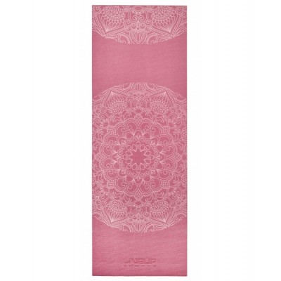 Килимок для йоги LiveUp PVC Yoga Mat With Print red - фото 29651