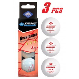 Мячи для настольного тенниса Donic Exclusive Avantgarde 3* 40+ белый (608334)