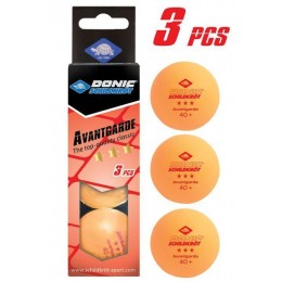 М'ячі для настільного тенісу Donic Exclusive Avantgarde 3* 40+ помаранчевий (608338)