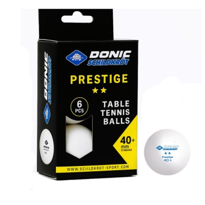 М'ячі для настільного тенісу Donic Prestige 2* 40+ 6шт white 658021 - фото 31465