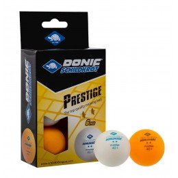 Мячи для настольного тенниса Donic Prestige 2* 40+ 6шт Orange/White 608523