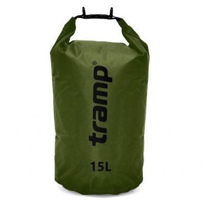 Гермомешок Tramp PVC Diamond Rip-Stop 15л (UTRA-112) оливковый - фото 25865