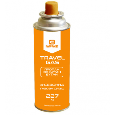 Газовый цанговый баллон BaseCamp Travel Gas 227g BCP 70500 - фото 31685
