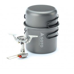 Горелка газовая Soto Amicus with Stealth Igniter Cook Set Combo