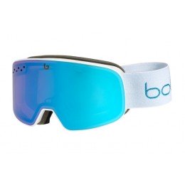 Маска горнолыжная Bolle Nevada Small white metallic blue matte aurora Маска горнолыжная Bolle Nevada Small white metallic blue matte aurora