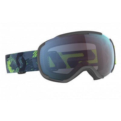 Маска горнолыжная Scott Faze ІІ ultralime green/storm grey enhancer blue chrome - фото 27261 Маска горнолыжная Scott Faze ІІ ultralime green/storm grey enhancer blue chrome - фото 27261