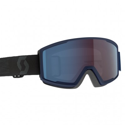 Маска гірськолижна Scott Factor Pro breeze blue/dark blue/enhancer aqua chrome S2 - фото 31335