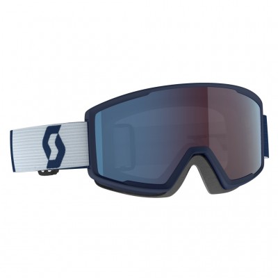 Маска гірськолижна Scott Factor Pro dark blue/light grey/enhancer blue chrome S2 - фото 31336
