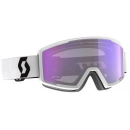 Маска гірськолижна Scott Factor Pro LS mineral white/black / AMP LS blue chrome S2-4