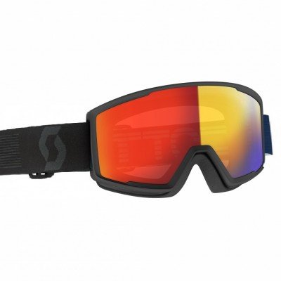 Маска горнолыжная Scott Factor Pro retro teal blue/yellow/enhancer red chrome S2 - фото 31339
