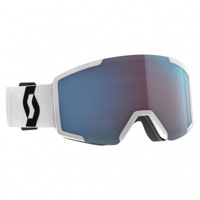 Маска горнолыжная Scott Shield mineral white/black/enhancer blue chrome S2 - фото 31312 Маска горнолыжная Scott Shield mineral white/black/enhancer blue chrome S2 - фото 31312