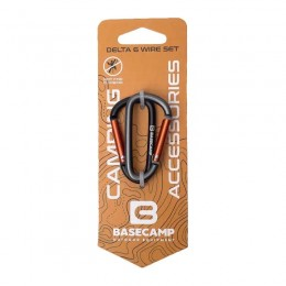 Набор карабинов Base Camp Delta 6 Straight Set 2 black/grey Набор карабинов Base Camp Delta 6 Straight Set 2 black/grey