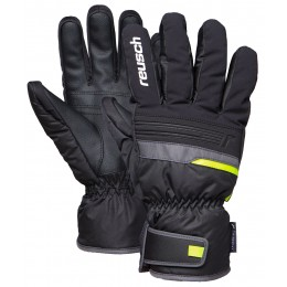 Перчатки горнолыжные Reusch Brandon R-TEX® XT black/dark gran/saf yellow Перчатки горнолыжные Reusch Brandon R-TEX® XT black/dark gran/saf yellow