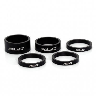 Проставочные кольца XLC AS-A02, 1 1/8" (3x5, 1x10, 1x15), черные, 5шт. - фото 12997