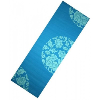 Килимок для йоги LiveUp PVC Yoga Mat With Print blue - фото 12277