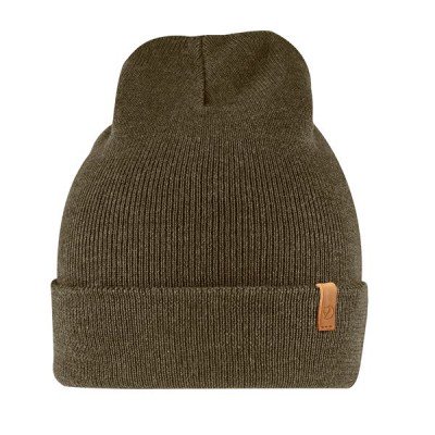 Шапка Fjallraven Classic Knit Hat dark olive - фото 27038