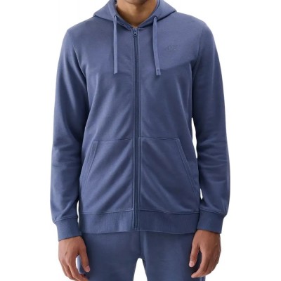 Мужское худи 4F Zip-up Hoodie Reguliar Fit M1768 denim - фото 30639