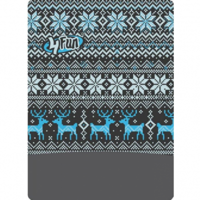 Мультифункциональная повязка 4FUN AW Polartec47 winter deer blue ﻿ - фото 14224
