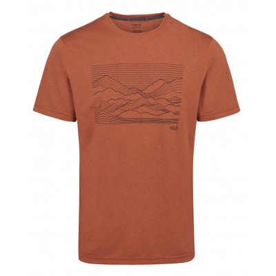 Мужская футболка Rab Mantle Outline red clay - фото 28657