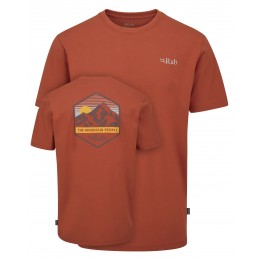 Мужская футболка Rab Stance Mountain Peak Tee red clay