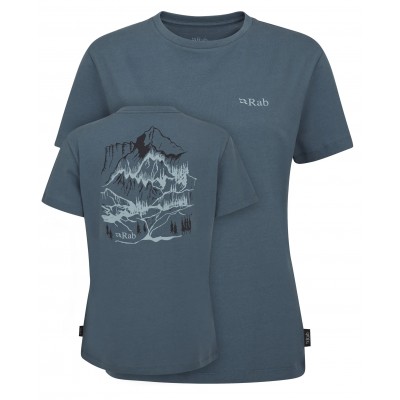 Женская футболка Rab Tuku Ridge Tee orion blue - фото 29131