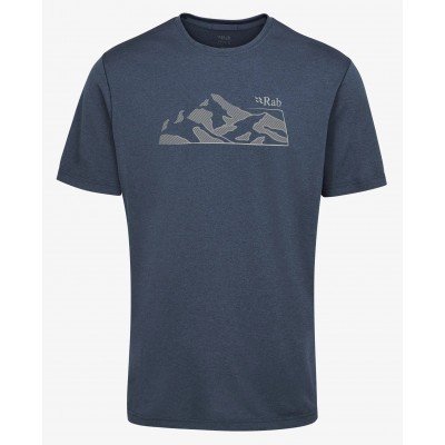 Футболка Rab Mantle Mountain Tee tempest blue - фото 29134
