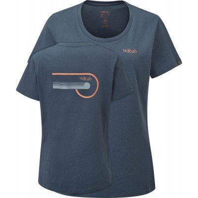 Женская футболка Rab Stance Cinder Tee Wmn orion blue - фото 28658