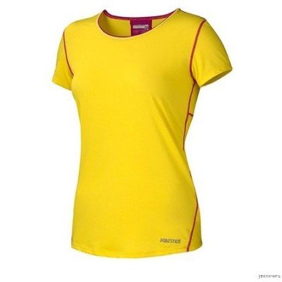 Футболка женская Marmot Essential SS yellow/lipstic - фото 27713
