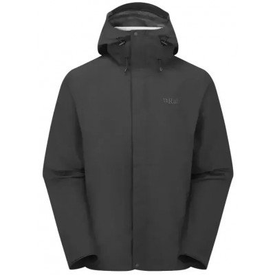 Мембранная куртка мужская Rab Downpour Jacket QWI-06 black - фото 32198 Мембранная куртка мужская Rab Downpour Jacket QWI-06 black - фото 32198