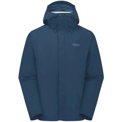 Мембранная куртка мужская Rab Downpour Jacket QWI-06 tempest blue - фото 32199 Мембранная куртка мужская Rab Downpour Jacket QWI-06 tempest blue - фото 32199