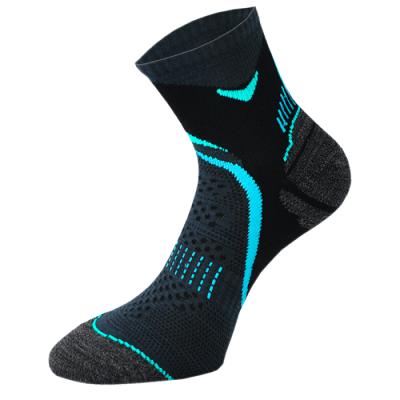 Шкарпетки Comodo Running Socks RUN2 black/turquoise - фото 27382