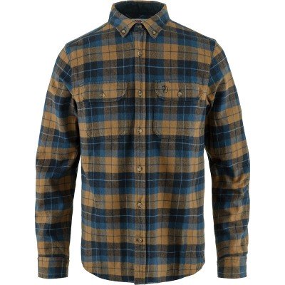 Рубашка мужская Fjallraven Singi Heavy Flannel Shirt dark navy/buckwheat brown - фото 29825