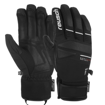 Мужские горнолыжные перчатки Reusch Thunder R-Tex XT white/black - фото 31255