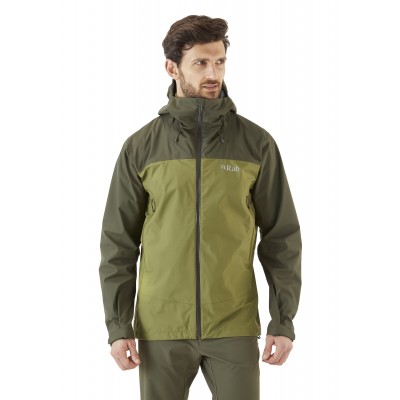 Куртка мембранна чоловіча Rab Arc Eco Waterproof Jacket army/chlorite green - фото 25414