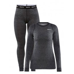 Термобелье женское Craft Core Wool Merino Set W black/melange