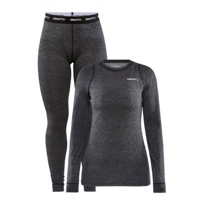 Термобелье женское Craft Core Wool Merino Set W black/melange - фото 31237