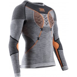 Термофутболка чоловіча X-Bionic Merino Shirt LG SL Men Black/Grey/Orange