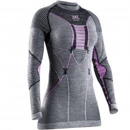 Термофутболка женская X-Bionic Merino Shirt LG SL WMN black/grey/magnolia
