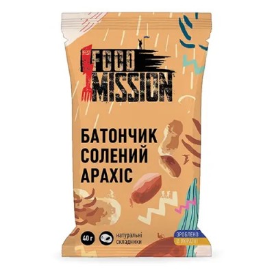 Батончик соленый арахис Food Mission - фото 29545