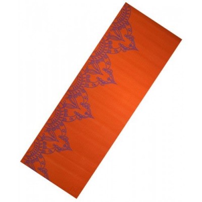 Коврик для йоги LiveUp PVC Yoga Mat With Print orange - фото 29650