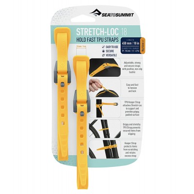 Набір стяжок Sea to Summit Stretch-Loc 18 12mm x 450mm 2 Pack yellow - фото 32139