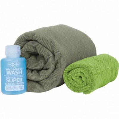 Набір рушників Sea To Summit Tek Towel Wash Kit large eucalyptus - фото 14618 Набір рушників Sea To Summit Tek Towel Wash Kit large eucalyptus - фото 14618