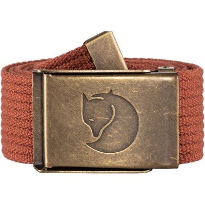 Ремень Fjallraven Canvas Brass Belt 4 см autumn leaf - фото 27212