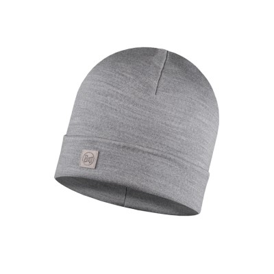 Шапка Buff Heavyweight Merino Wool Loose Hat beaney solid light grey - фото 26706